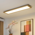Brilagi - pritemdomas LED lubinis šviestuvas SLIMFRAME WOOD LED/58W/230V 124x34 cm 3000-6000K ruda + nuotolinis valdymas