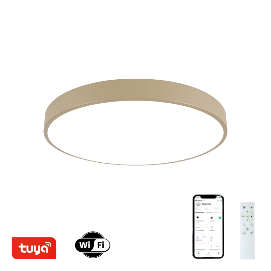 Brilagi - dimeriuojamas LED lubinis šviestuvas POOL SMART LED/60W/230V 3000-6000K skersmuo 50 cm Wi-Fi Tuya smėlinis + nuotolinio valdymo pultelis