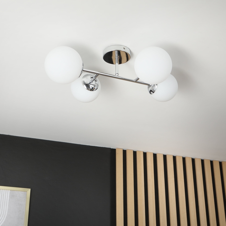 Brilagi - Pritvirtinamas prie lubų šviestuvas MALONY 4xE14/20W/230V blizgus chromas