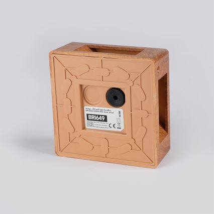 Brilagi - QUADRAY LED lauko sieninis šviestuvas, 6W/230V, medžio dekoras, IP54