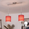 Brilagi - raudona LED liustra NUBILA su trosu 2xE27/60W/230V