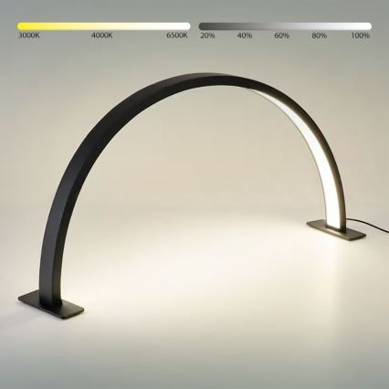 Brilagi - reguliuojama LED lankinė stalinė lempa RADIO LED/30W/24/230V 3000/4000/6500K juoda