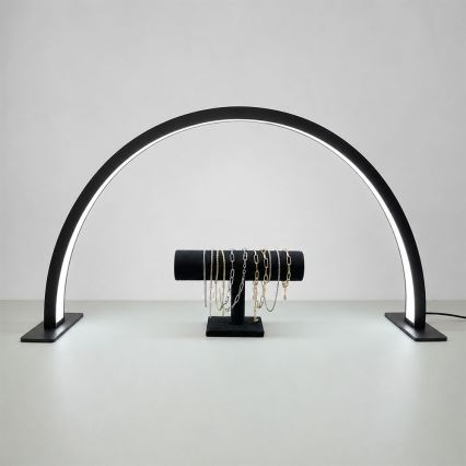 Brilagi - reguliuojama LED lankinė stalinė lempa RADIO LED/30W/24/230V 3000/4000/6500K juoda