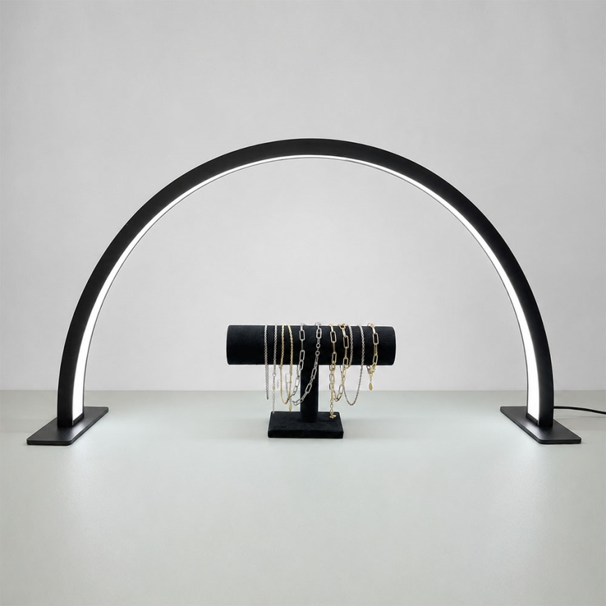 Brilagi - reguliuojama LED lankinė stalinė lempa RADIO LED/30W/24/230V 3000/4000/6500K juoda