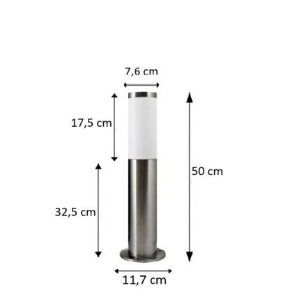 BRILAGI - LED reguliuojama lauko lempa ELIA 1xE27/6W/230V 2700-6500K IP44 Wi-Fi 50 cm matinis chromas