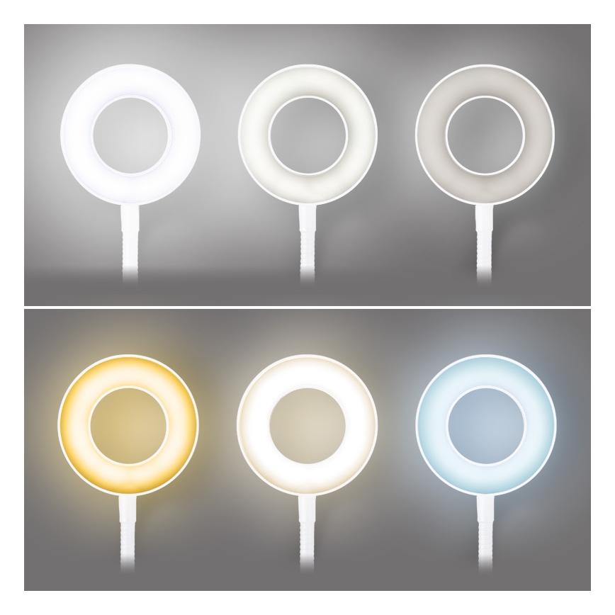 Brilagi - reguliuojama LED lempa su segtuku ORBELA LED/8W/5V 3000/4000/5000K balta