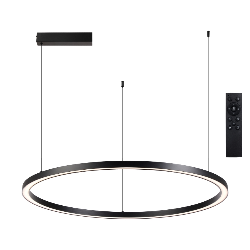 Brilagi - Dimeriuojamas LED pakabinamas šviestuvas ant troselio PORTOFINO LED/60W/230V 3000-6000K skersmuo 80 cm juodas + nuotolinis valdymas