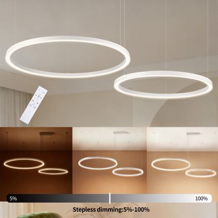 Brilagi - PORTOFINO LED dimeriuojamas pakabinamas šviestuvas ant laido LED/98W/230V 3000-6000K balta + nuotolinis valdymas
