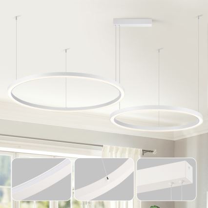 Brilagi - PORTOFINO LED dimeriuojamas pakabinamas šviestuvas ant laido LED/98W/230V 3000-6000K balta + nuotolinis valdymas