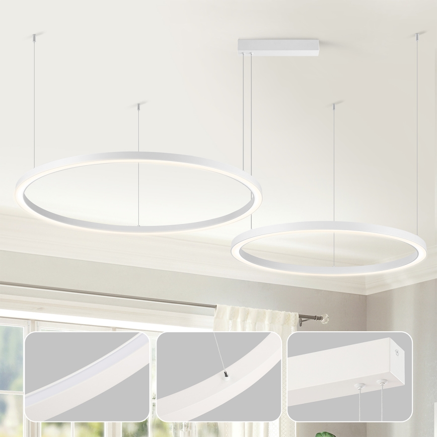 Brilagi - PORTOFINO LED dimeriuojamas pakabinamas šviestuvas ant laido LED/98W/230V 3000-6000K balta + nuotolinis valdymas