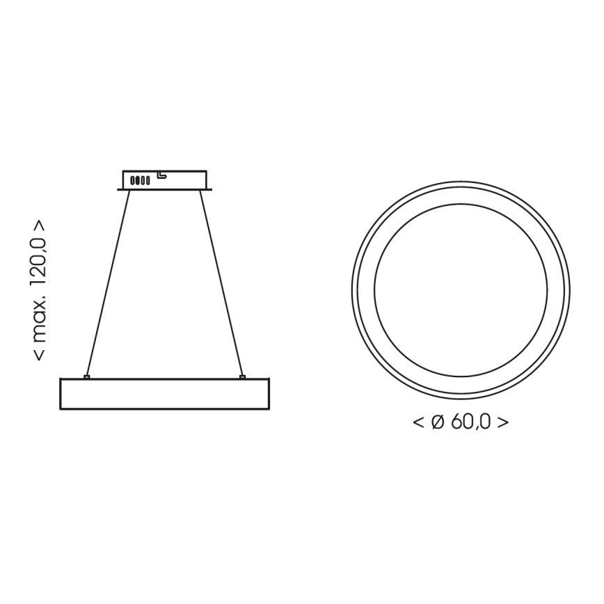 BRILAGI - LED reguliuojamas pakabinamas šviestuvas ant kabelio FALCON II LED/99W/230V 3000-6500K skersmuo 60 cm smėlio spalvos + nuotolinis valdymas