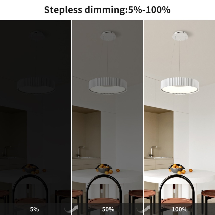 BRILAGI - Dimeriuojamas pakabinamas šviestuvas su laidu FALCON MODERN LED/30W/230V 3000-6000K skers. 40 cm balta + nuotolinis valdymas