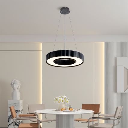Brilagi - dimeriuojama LED liustra ant laido LUMIX LED/48W/230V 3000-6000K juoda Ø 50 cm + su nuotoliniu pultu