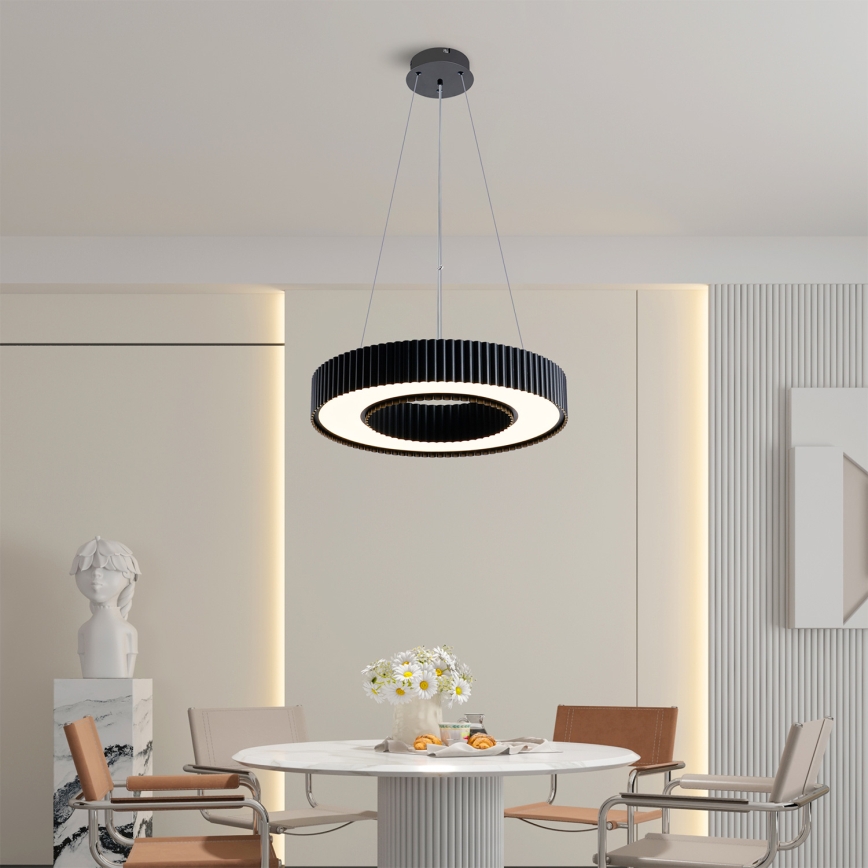 Brilagi - dimeriuojama LED liustra ant laido LUMIX LED/48W/230V 3000-6000K juoda Ø 50 cm + su nuotoliniu pultu