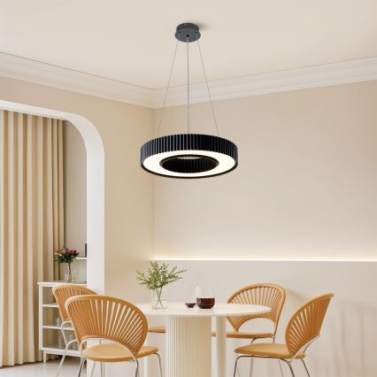 Brilagi - dimeriuojama LED liustra ant laido LUMIX LED/48W/230V 3000-6000K juoda Ø 50 cm + su nuotoliniu pultu