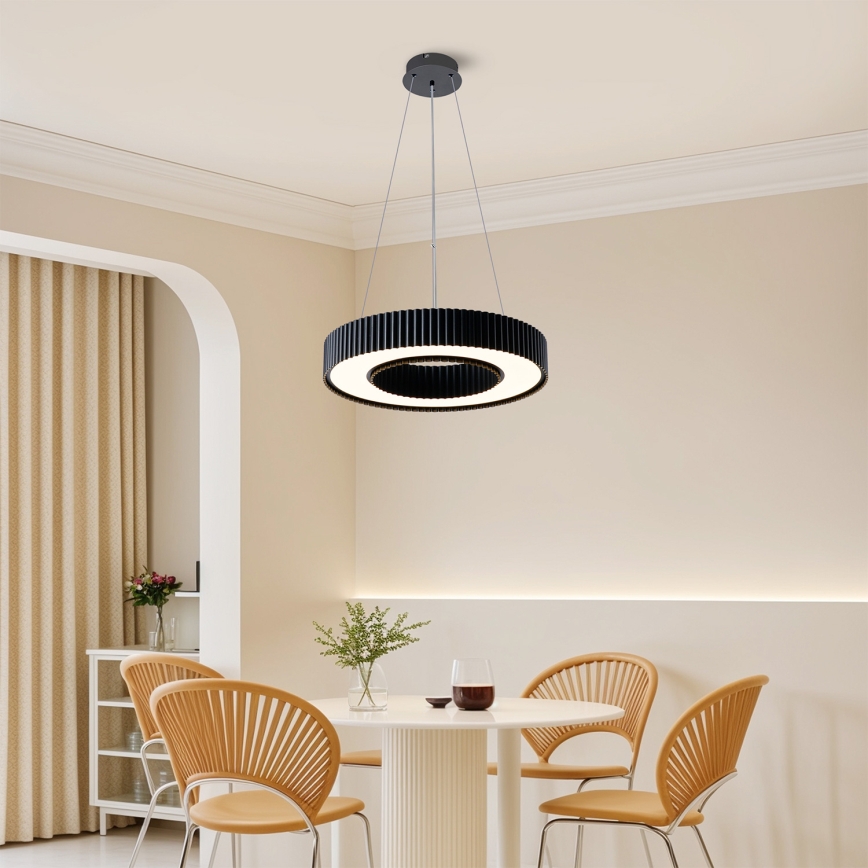Brilagi - dimeriuojama LED liustra ant laido LUMIX LED/48W/230V 3000-6000K juoda Ø 50 cm + su nuotoliniu pultu