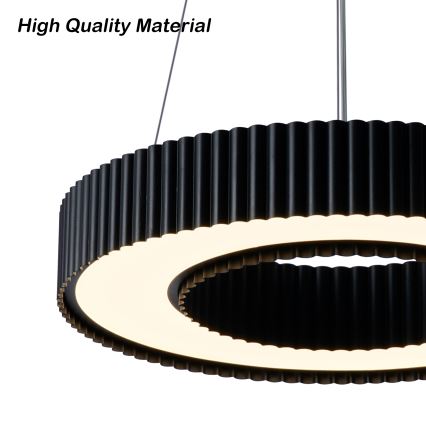 Brilagi - dimeriuojama LED liustra ant laido LUMIX LED/48W/230V 3000-6000K juoda Ø 50 cm + su nuotoliniu pultu