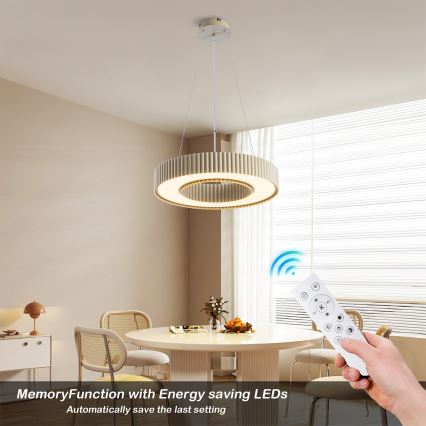 Brilagi - LED reguliuojamas pakabinamas šviestuvas ant laido LUMIX LED/48W/230V 3000-6000K smėlinis skersmuo 50 cm + nuotolinis valdymas