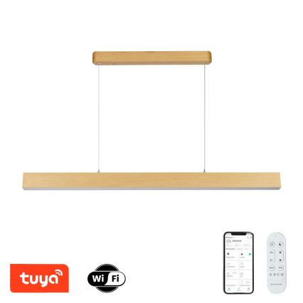 Brilagi - Dimeriuojama LED liustra SLEEKLINE SMART LED/40W/230V Wi-Fi Tuya, ąžuolo dekoras + su nuotoliniu pulteliu