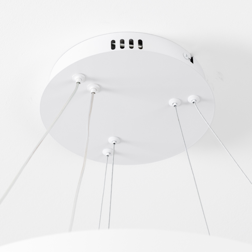 Brilagi - reguliuojamas LED pakabinamas šviestuvas ant troselio FALCON SLIM LED/68W/230V 3000–6500K Ø 50 cm balta + su nuotoliniu valdymu