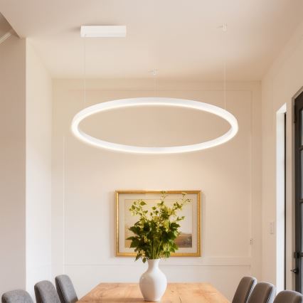 Brilagi - LED dimeriuojamas pakabinamas šviestuvas ant laido PORTOFINO LED/60W/230V 3000-6000K skers. 80 cm balta + nuotolinis valdymas
