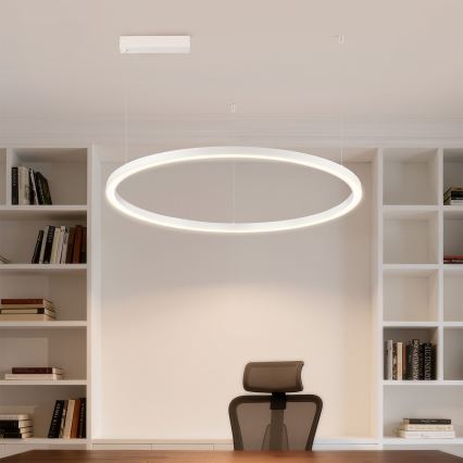 Brilagi - LED dimeriuojamas pakabinamas šviestuvas ant laido PORTOFINO LED/60W/230V 3000-6000K skers. 80 cm balta + nuotolinis valdymas