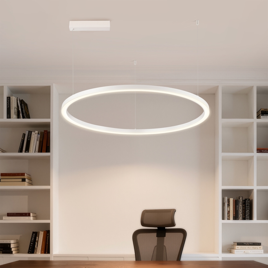 Brilagi - LED dimeriuojamas pakabinamas šviestuvas ant laido PORTOFINO LED/60W/230V 3000-6000K skers. 80 cm balta + nuotolinis valdymas