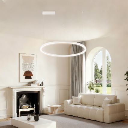 Brilagi - LED dimeriuojamas pakabinamas šviestuvas ant laido PORTOFINO LED/60W/230V 3000-6000K skers. 80 cm balta + nuotolinis valdymas