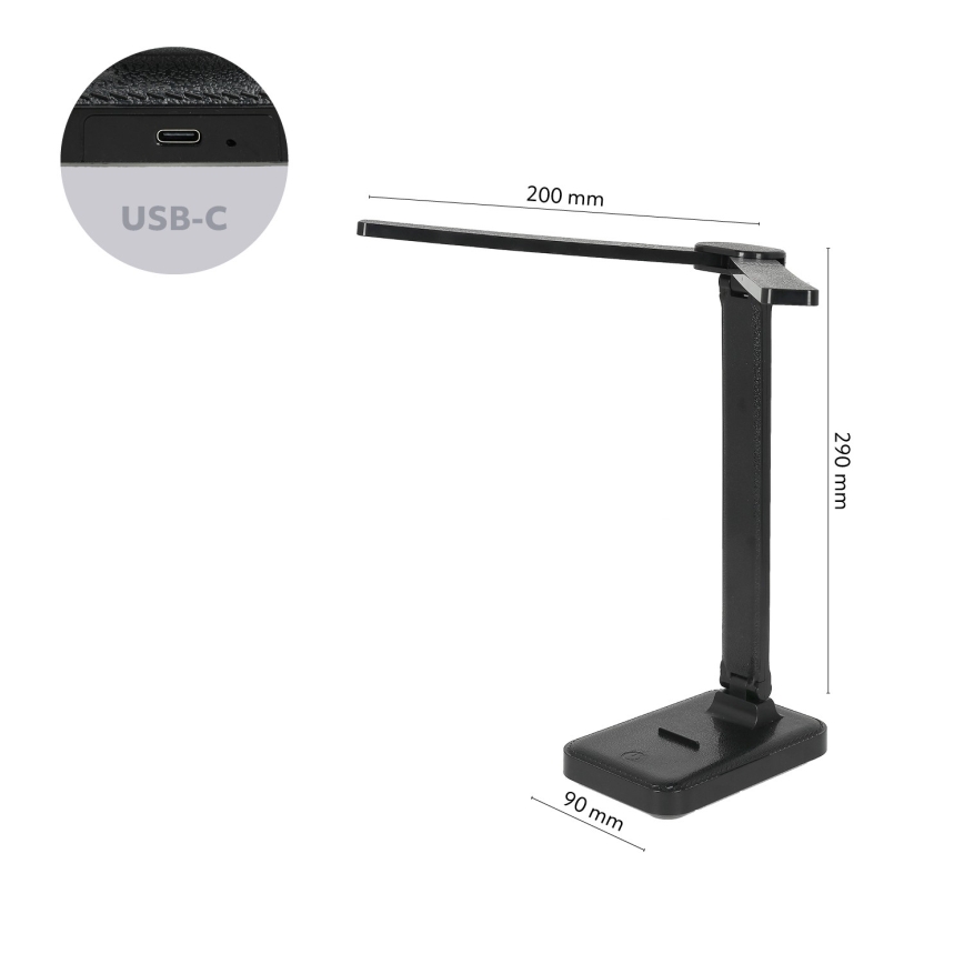 Brilagi - reguliuojama LED stalinė lempa MODO DUO LED/8W/5V 3000/4000/6500K juoda