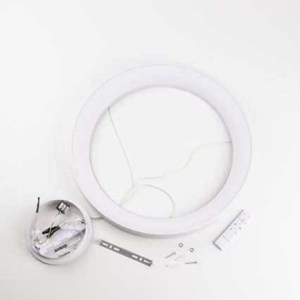 Brilagi - reguliuojama LED liustra ant troselio FALCON II LED/99W/230V 3000-6500K skersmuo 60 cm balta + nuotolinis valdymas