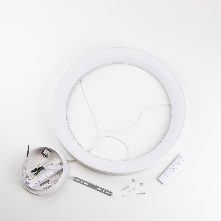 Brilagi - reguliuojama LED liustra ant troselio FALCON II LED/99W/230V 3000-6500K skersmuo 60 cm balta + nuotolinis valdymas