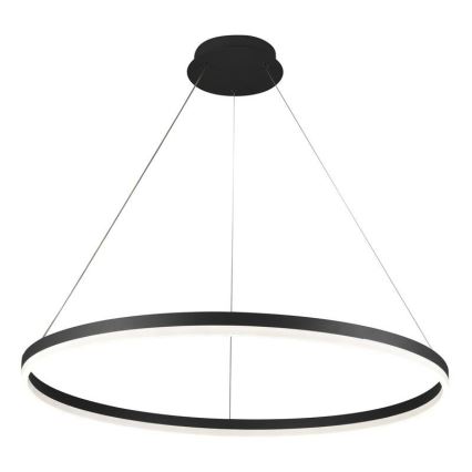 Brilagi - dimeriuojama LED liustra ant laido CIRCLE LED/55W/230V 3000-6500K Ø 80 cm juoda + nuotolinis valdymas