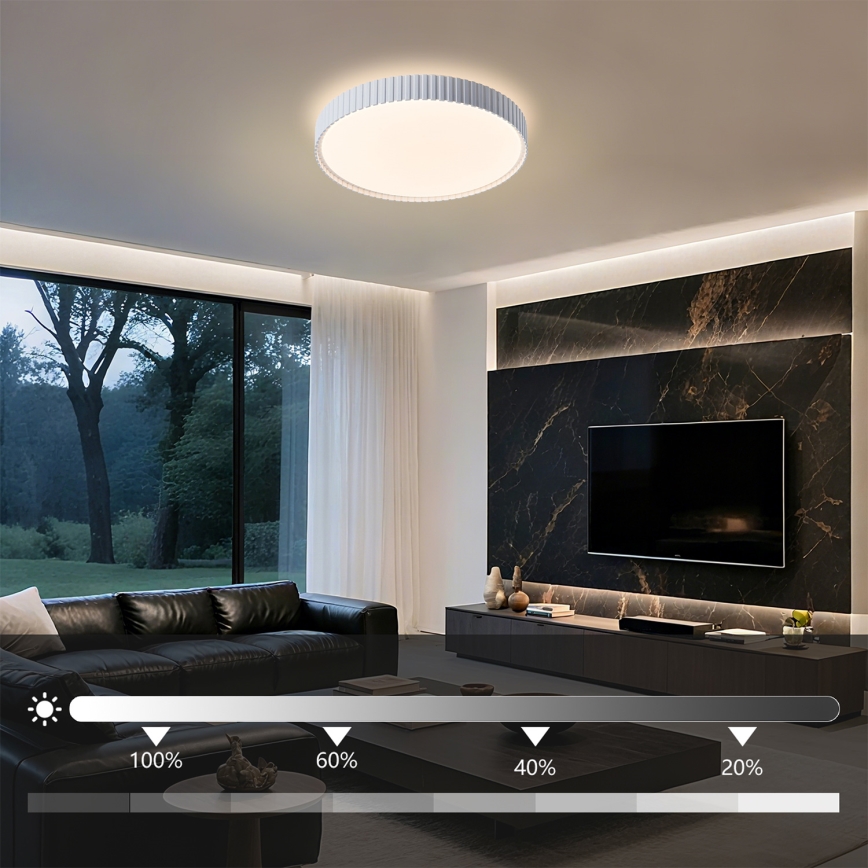 Brilagi - Dimeriuojamas LED lubinis šviestuvas CORVO LED/54W/230V 3000-6000K baltas, skersmuo 40 cm + nuotolinio valdymo pultas