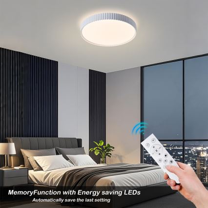 Brilagi - Dimeriuojamas LED lubinis šviestuvas CORVO LED/54W/230V 3000-6000K baltas, skersmuo 40 cm + nuotolinio valdymo pultas