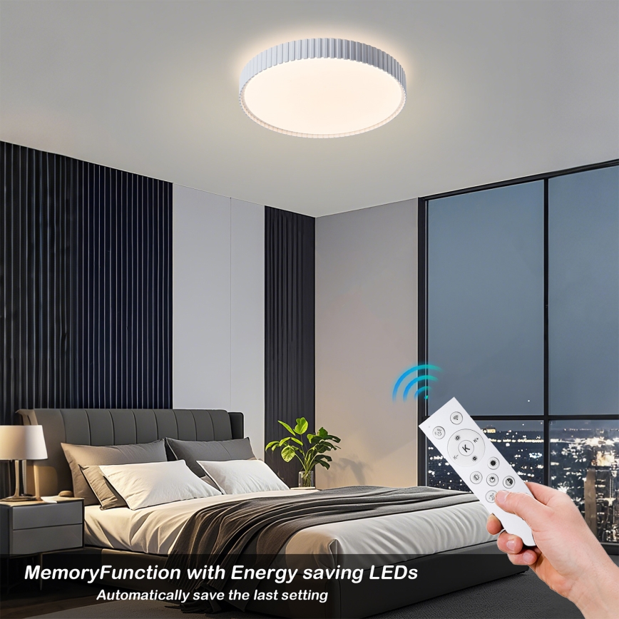 Brilagi - Dimeriuojamas LED lubinis šviestuvas CORVO LED/54W/230V 3000-6000K baltas, skersmuo 40 cm + nuotolinio valdymo pultas
