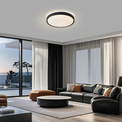 Brilagi - LED dimeriuojamas lubinis šviestuvas CORVO LED/72W/230V 3000-6000K juodas skersmuo 50 cm + su nuotoliniu valdymu