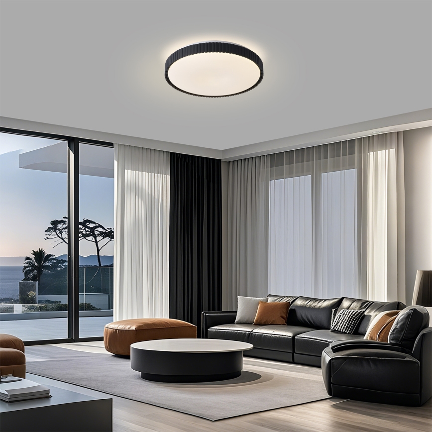 Brilagi - LED dimeriuojamas lubinis šviestuvas CORVO LED/72W/230V 3000-6000K juodas skersmuo 50 cm + su nuotoliniu valdymu