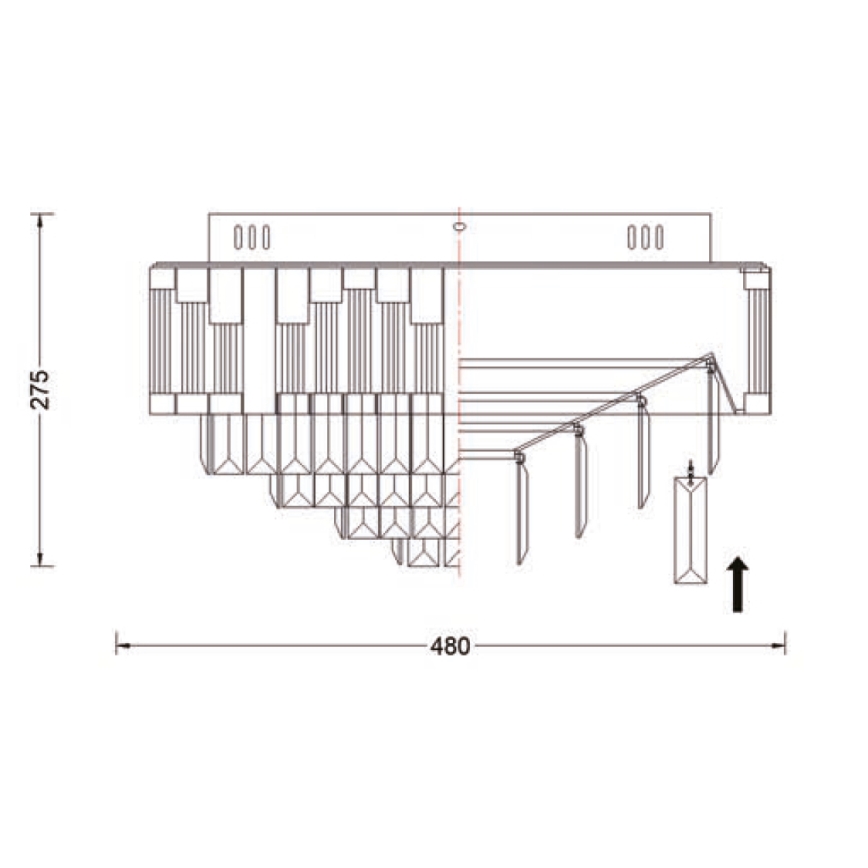 Brilagi - Dimeriuojamas lubinis LED šviestuvas CROWN LED/41W/230V 3000-6000K Ø 48 cm juodas + nuotolinis valdymas