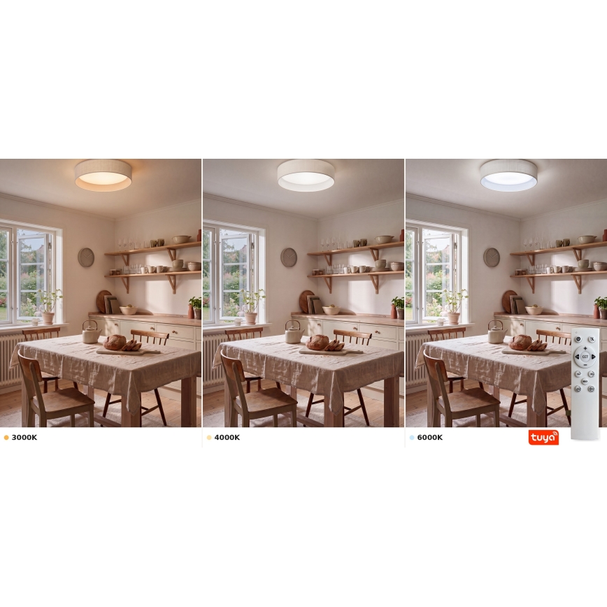 BRILAGI - Dimeriuojamas lubinis LED šviestuvas VELVET SMARTIX STARS LED/24W/230V 3000-6000K Ø 45 cm baltas Wi-Fi Tuya Beacon + su nuotoliniu valdymu