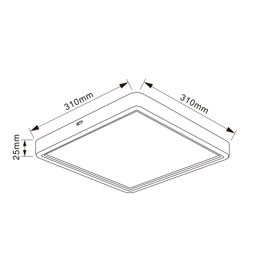 Brilagi - dimeriu reguliuojamas LED lubinis šviestuvas ESTELA SQUARE LED/36W/230V 3000-6500K 31x31 cm juodas + nuotolinis valdymas