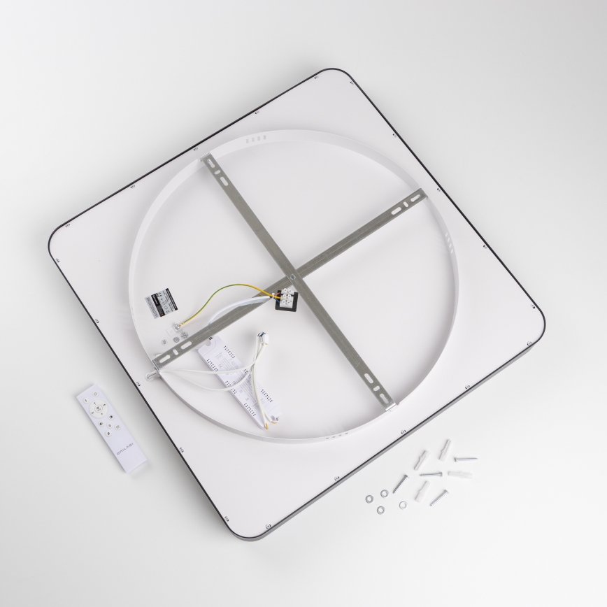 Brilagi - Reguliuojamas LED lubinis šviestuvas FALCON II LED/125W/230V 3000-6500K 60x60 cm juodas + nuotolinis valdymas