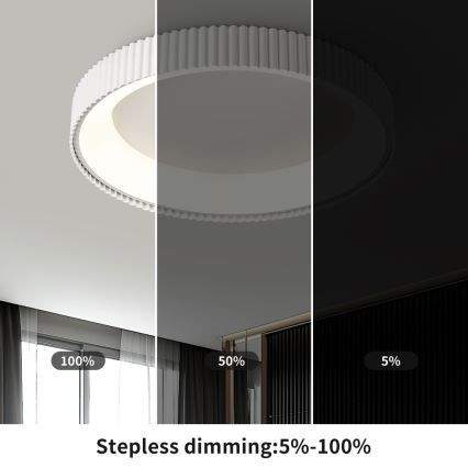 BRILAGI - Dimeriuojamas LED lubų šviestuvas FALCON MODERN LED/54W/230V 3000-6000K skers. 60 cm balta + nuotolinis pultelis