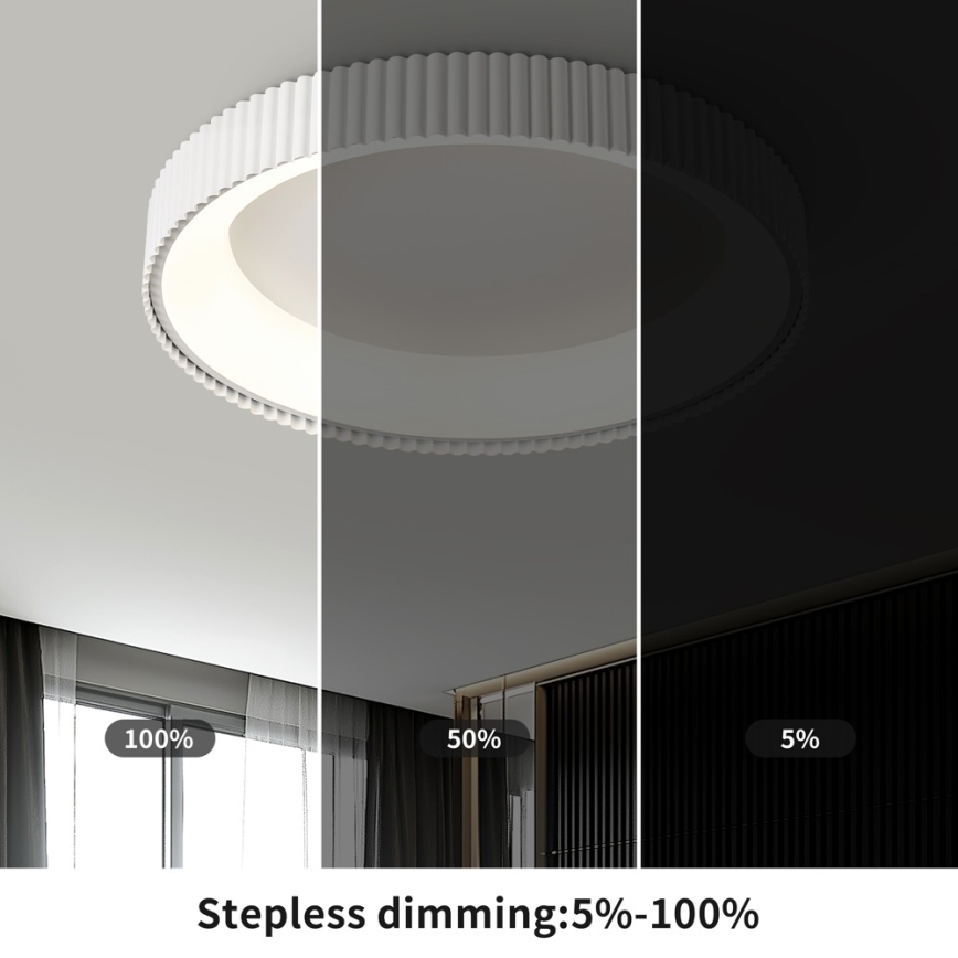 BRILAGI - Dimeriuojamas LED lubų šviestuvas FALCON MODERN LED/54W/230V 3000-6000K skers. 60 cm balta + nuotolinis pultelis