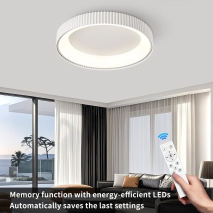BRILAGI - Dimeriuojamas LED lubų šviestuvas FALCON MODERN LED/54W/230V 3000-6000K skers. 60 cm balta + nuotolinis pultelis