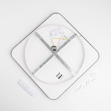 Brilagi - LED reguliuojamas lubų šviestuvas FALCON SLIM LED/50W/230V 3000-6500K 50x50 cm juoda + su nuotoliniu pulteliu