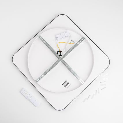 Brilagi - dimeriuojamas LED lubinis šviestuvas FALCON SLIM LED/50W/230V 3000-6500K 50x50 cm juodas + nuotolinio valdymo pultas