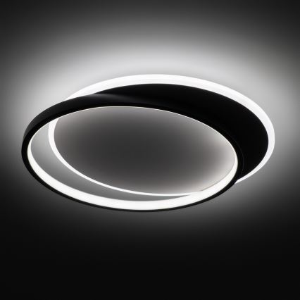 Brilagi - Dimeriu reguliuojamas LED lubų šviestuvas FLARE LED/48W/230V 3000-6000K 39,5x45 cm balta/juoda + nuotolinis valdymas