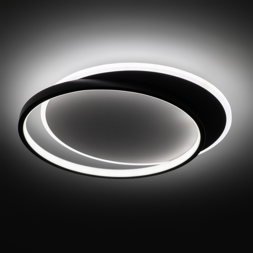 Brilagi - Dimeriu reguliuojamas LED lubų šviestuvas FLARE LED/48W/230V 3000-6000K 39,5x45 cm balta/juoda + nuotolinis valdymas