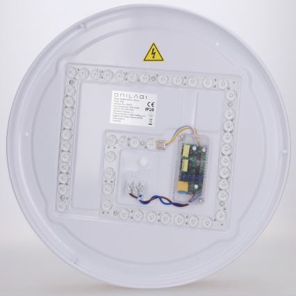 Brilagi - Dimeriuojamas LED lubų šviestuvas FLOCO LED/48W/230V, skersmuo 40 cm, medžio dekoras/balta + nuotolinis valdymas