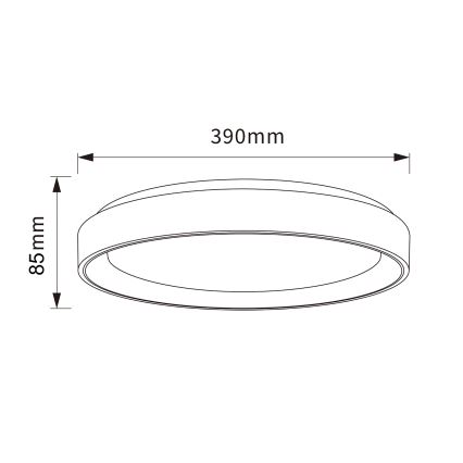 Brilagi - Dimeriuojamas LED lubų šviestuvas FLOCO LED/48W/230V, skersmuo 40 cm, medžio dekoras/balta + nuotolinis valdymas